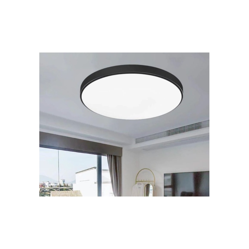 Plafonnier LED pour salle de bains CARTER LED/12W/230V 6000K IP44 Ø 22 cm noir