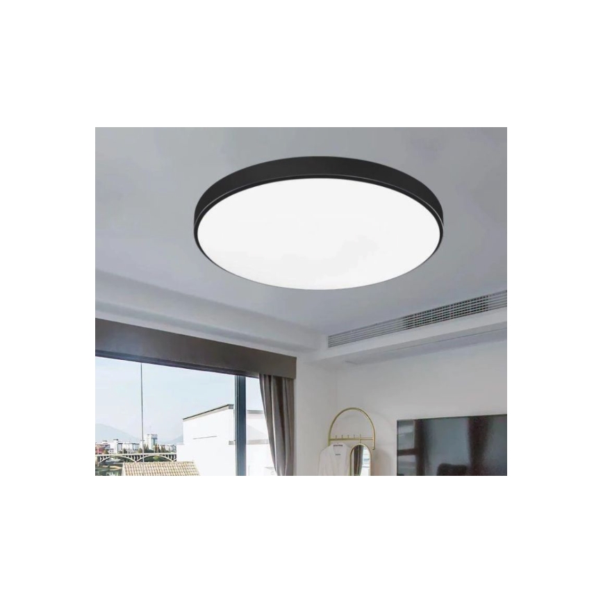 Plafonnier LED pour salle de bains CARTER LED/12W/230V 6000K IP44 Ø 22 cm noir
