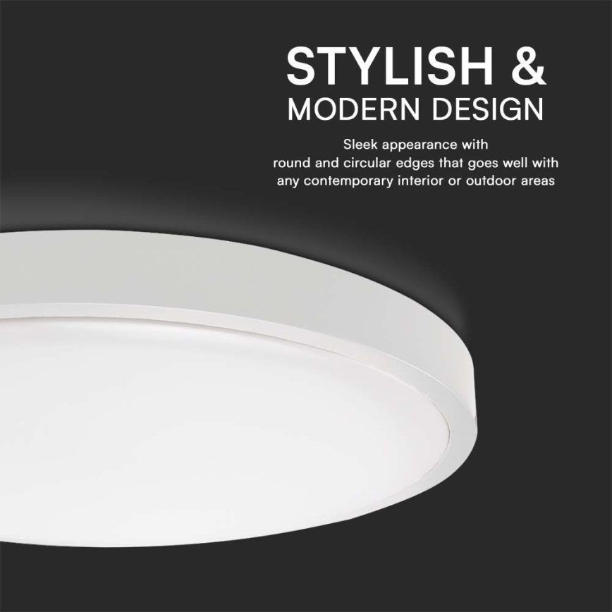 Plafonnier LED pour salle de bains LED/18W/230V 3000K IP44 Ø 25 cm blanc