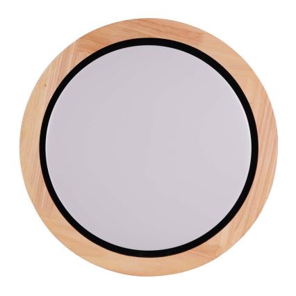 Plafonnier LED en bois pour salle de bains / 24 W / 230 V / Ø 39 cm / IP44 / chêne