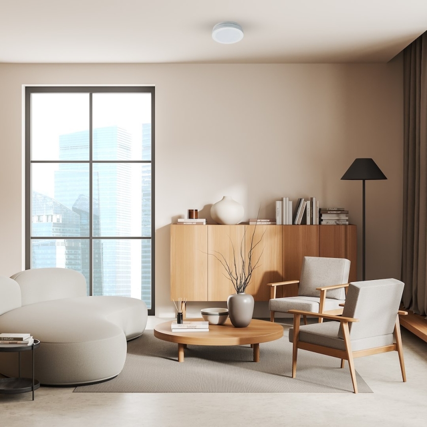 Plafonnier LED pour salle de bains MARLON 12W 230V Ø 18 cm IP54 blanc