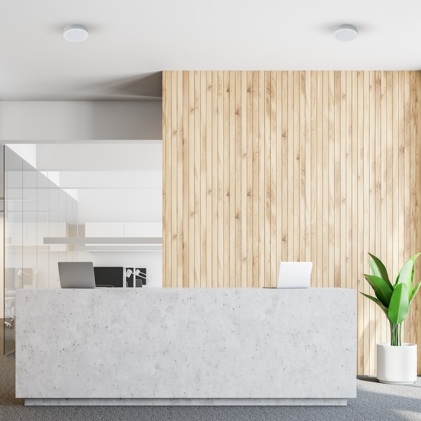 Plafonnier LED pour salle de bains MARLON 12W 230V Ø 18 cm IP54 blanc