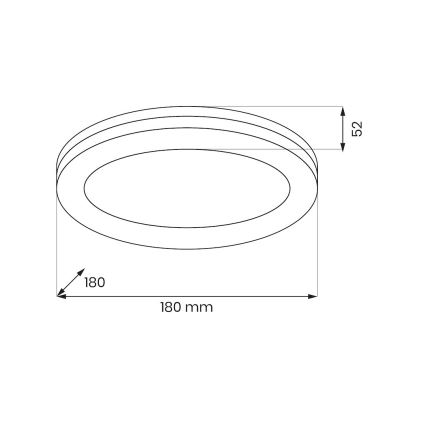 Plafonnier LED pour salle de bains MARLON 12W 230V Ø 18 cm IP54 blanc