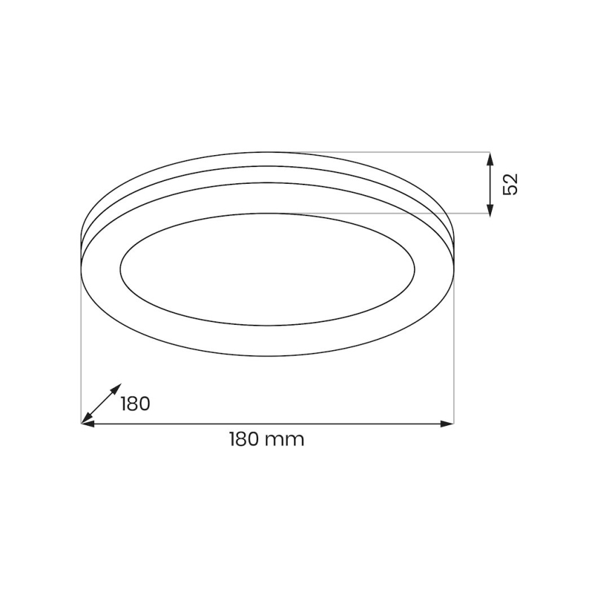 Plafonnier LED pour salle de bains MARLON 12W 230V Ø 18 cm IP54 blanc
