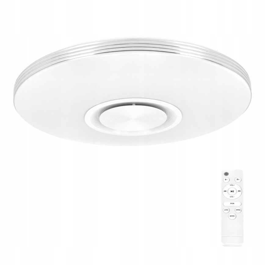 Plafonnier LED RGBW dimmable avec haut-parleur LED/60W/230V 3000-6000K Ø 40 cm blanc + télécommande