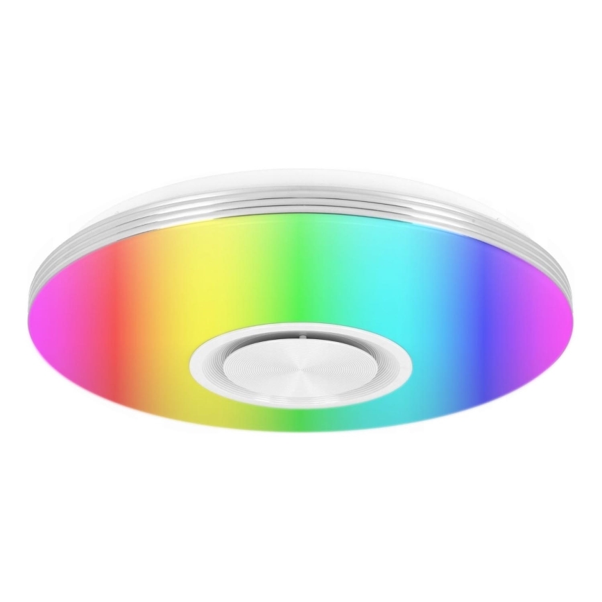 Plafonnier LED RGBW dimmable avec haut-parleur LED/60W/230V 3000-6000K Ø 40 cm blanc + télécommande