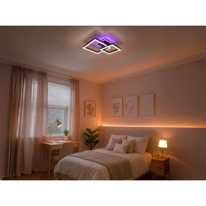 Plafonnier LED RGBW dimmable LED/75W/230V 3000-6500K + télécommande