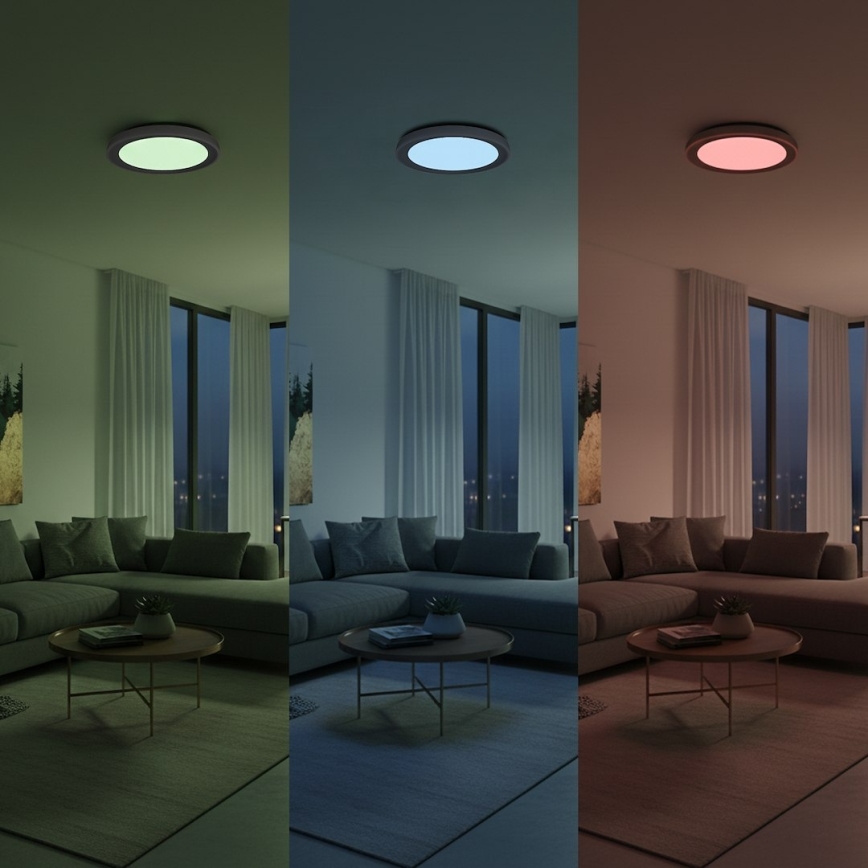Plafonnier LED RGBW dimmable MELO LED/36W/230V 3000-6000K Ø 39 cm blanc + télécommande