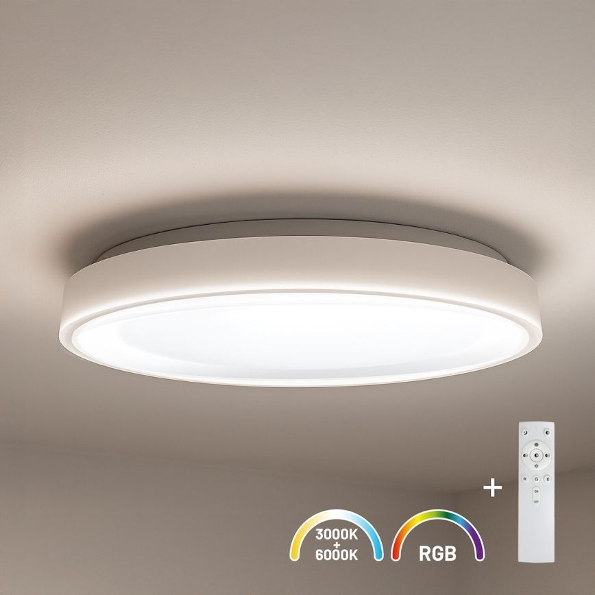 Plafonnier LED RGBW dimmable MELO LED/36W/230V 3000-6000K Ø 39 cm blanc + télécommande