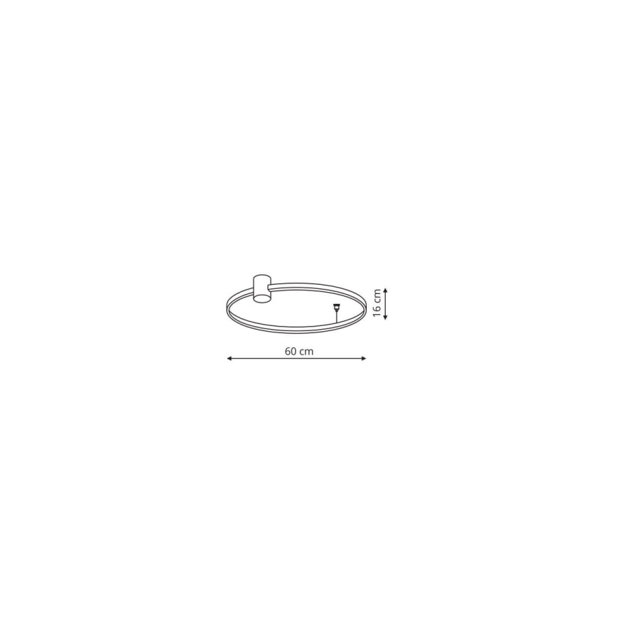 Plafonnier LED RING S LED/34W/230V 3000/4000/6000K Ø 60 cm noir