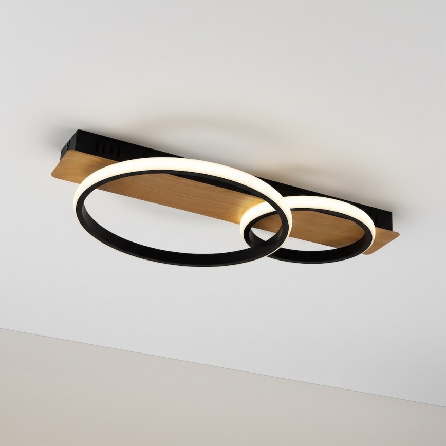 Plafonnier LED ROWENA LED/14W/230V noir/marron