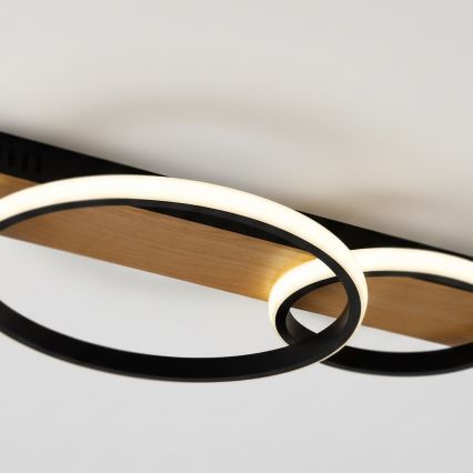 Plafonnier LED ROWENA LED/14W/230V noir/marron