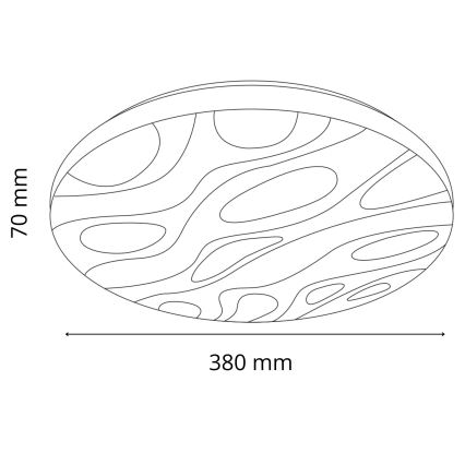 Plafonnier LED salle de bain CLOUD LED/24W/230V diam. 38 cm IP44