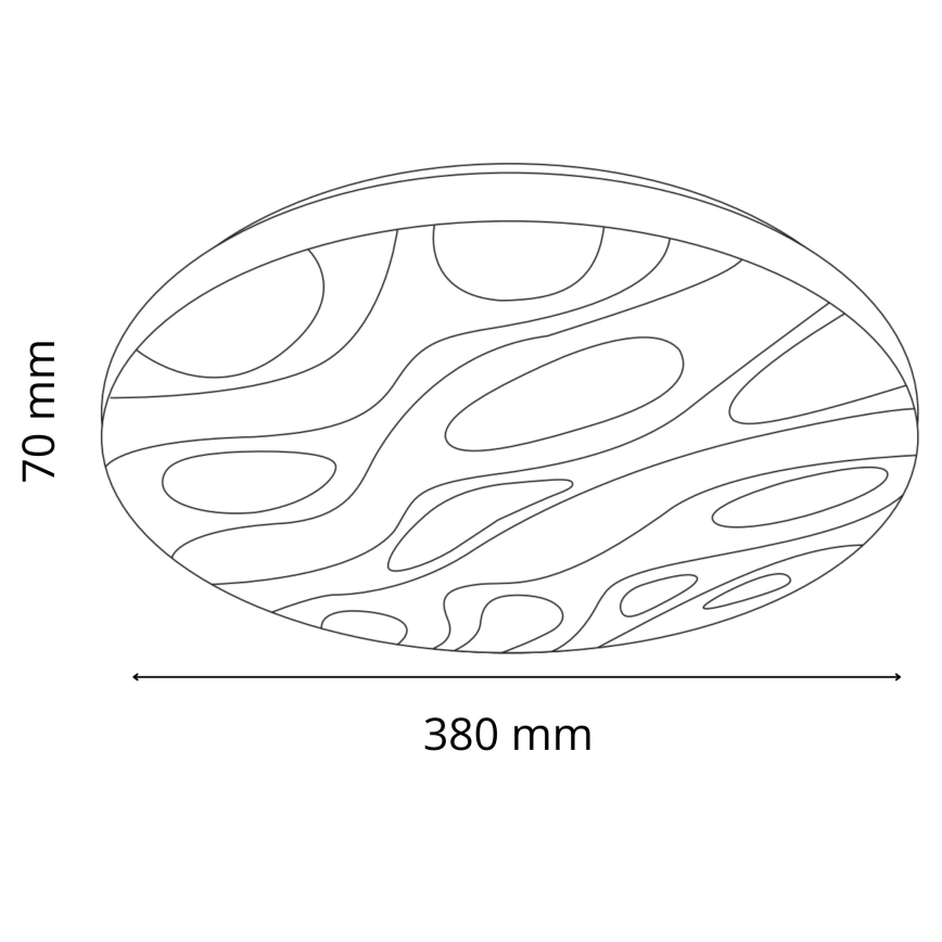 Plafonnier LED salle de bain CLOUD LED/24W/230V diam. 38 cm IP44