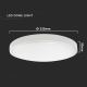 Plafonnier LED salle de bain LED/18W/230V 3000K IP44 blanc