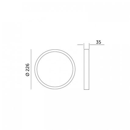 Plafonnier LED SIGARO 24W / 230V / 3000/4000/6500K, Ø 22 cm, blanc