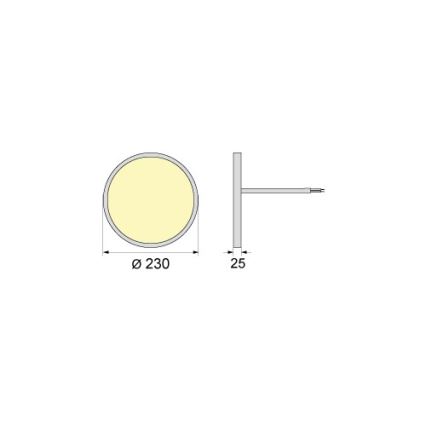 Plafonnier LED SIMEN, 18 W, 230 V, 4000 K, IP40, Ø 23 cm, blanc, UGR19