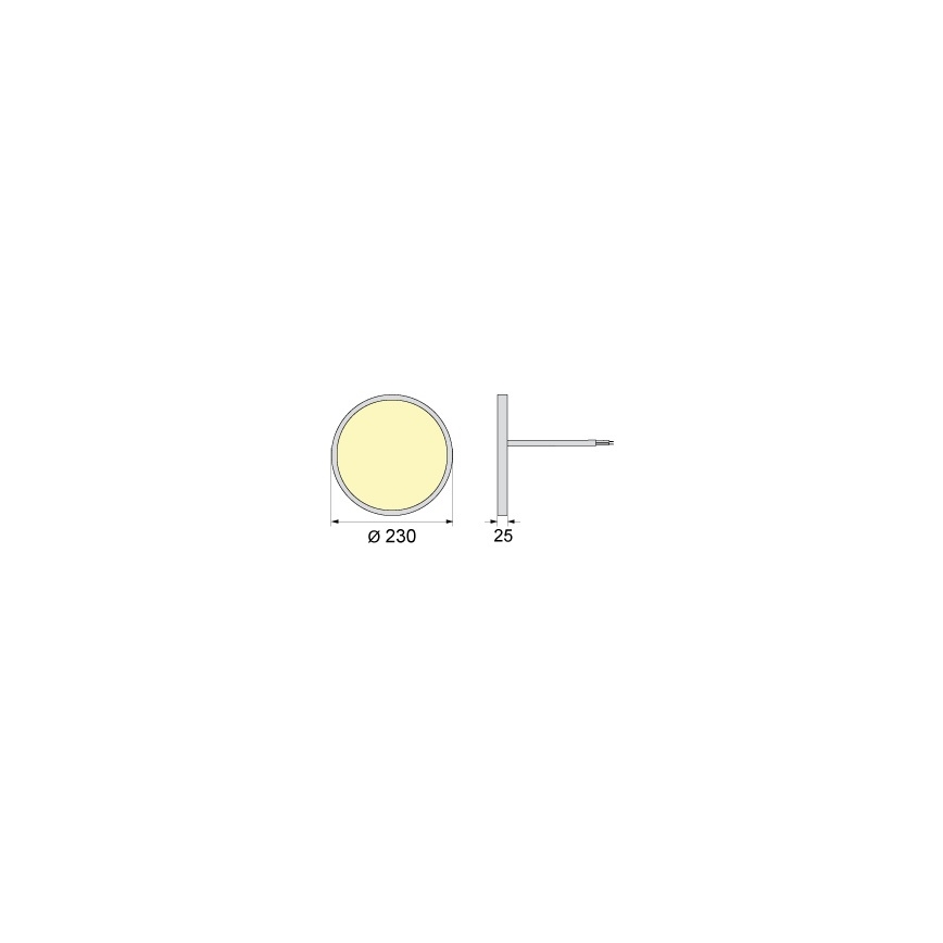 Plafonnier LED SIMEN, 18 W, 230 V, 4000 K, IP40, Ø 23 cm, blanc, UGR19