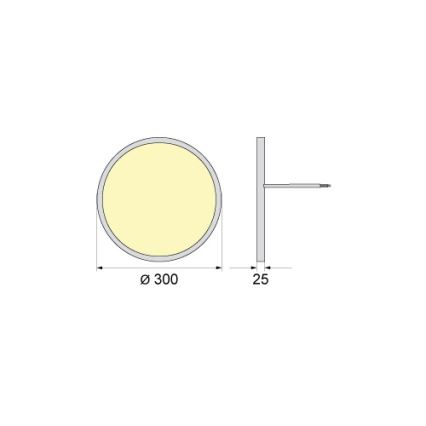 Plafonnier LED SIMEN 24W/230V 4000K IP40 Ø 30 cm blanc UGR19