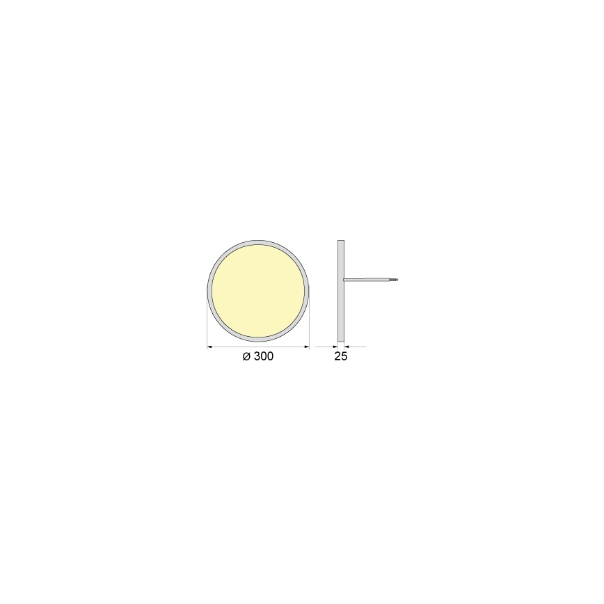 Plafonnier LED SIMEN 24W/230V 4000K IP40 Ø 30 cm blanc UGR19
