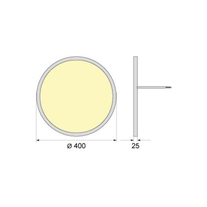 Plafonnier LED SIMEN LED/32W/230V 4000K IP40 diam. 40 cm blanc UGR19