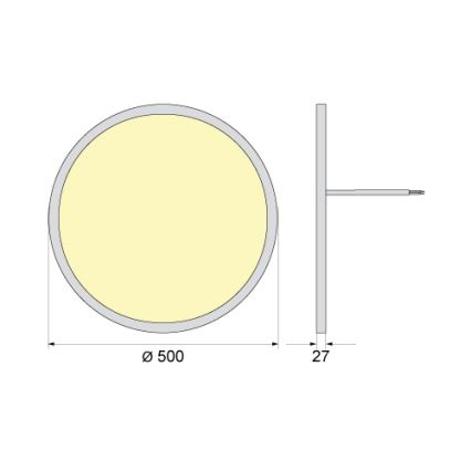 Plafonnier LED SIMEN LED/40W/230V 4000K IP40 Ø 50 cm blanc UGR19