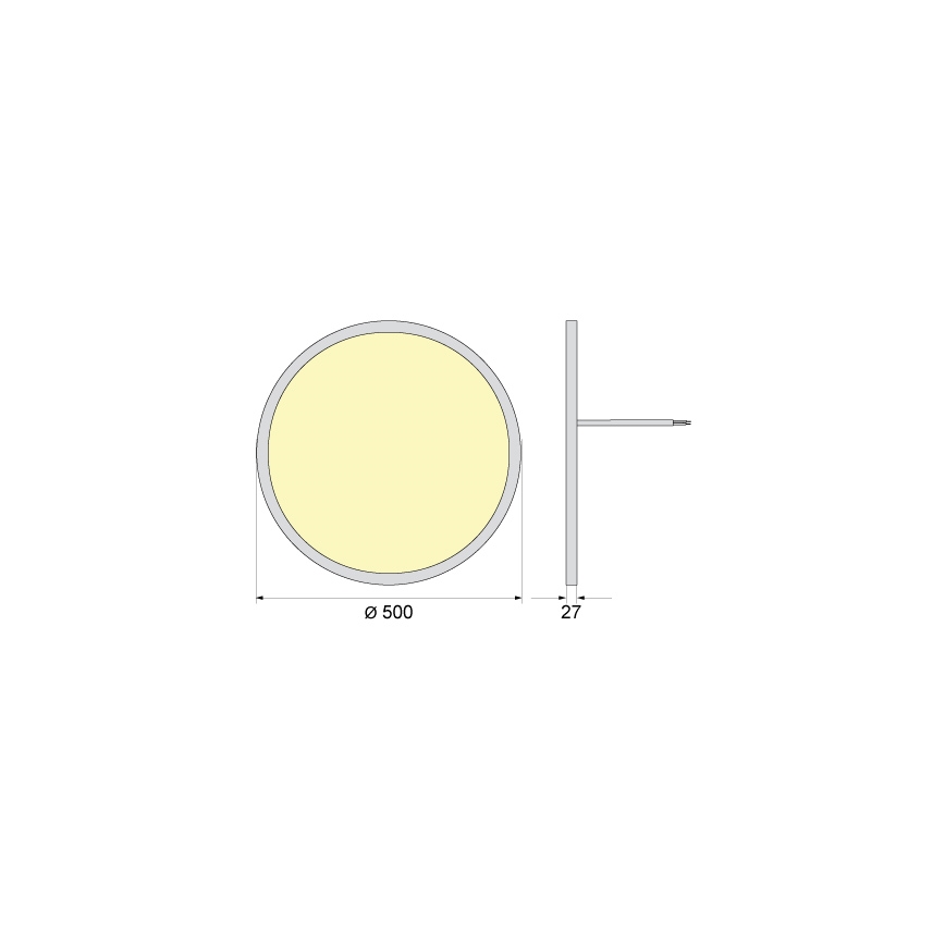 Plafonnier LED SIMEN LED/40W/230V 4000K IP40 Ø 50 cm blanc UGR19