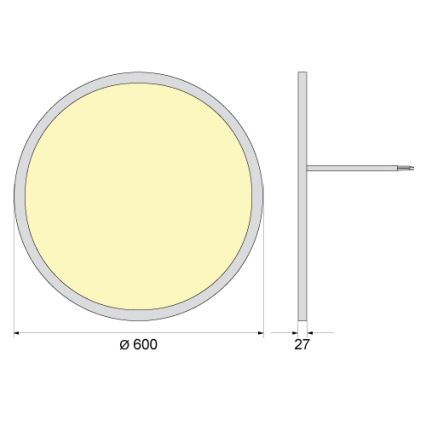 Plafonnier LED SIMEN LED/50W/230V 4000K IP40 Ø 60 cm blanc UGR19