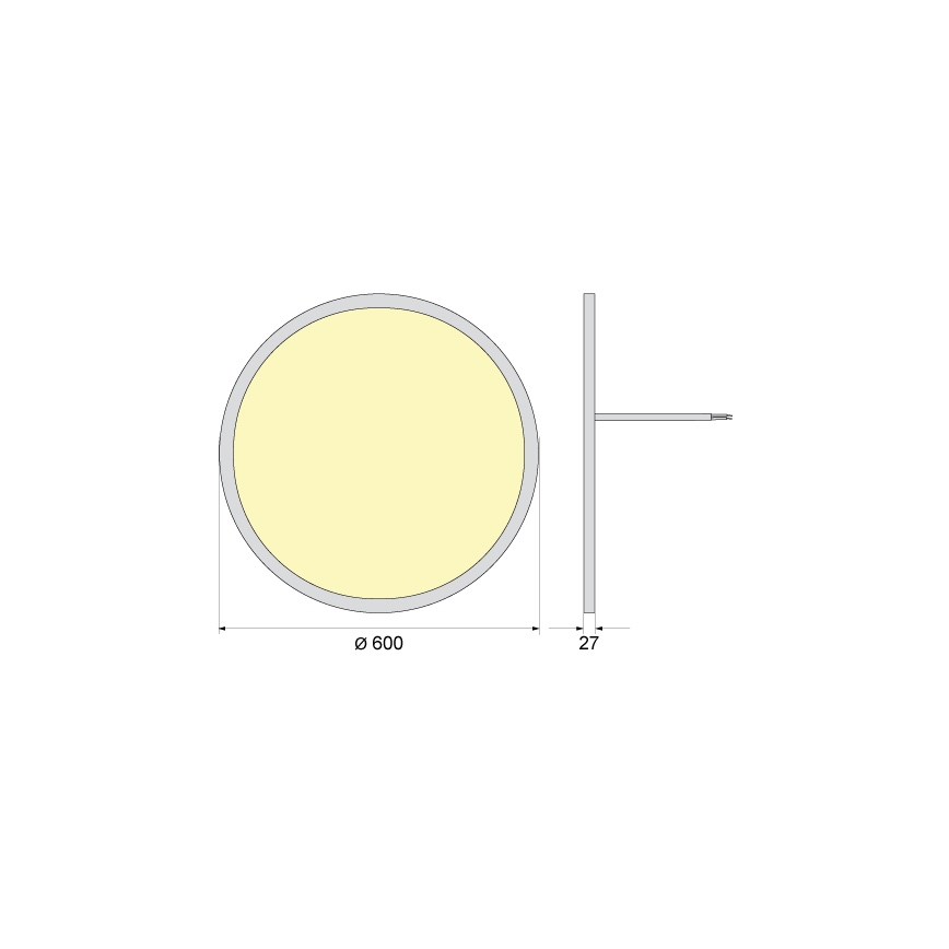 Plafonnier LED SIMEN LED/50W/230V 4000K IP40 Ø 60 cm blanc UGR19