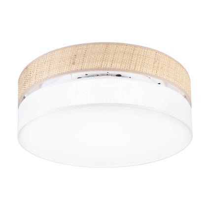 Plafonnier LED SIRJA BOHO — 36 W, 230 V, 4000 K, Ø 45 cm — beige/blanc