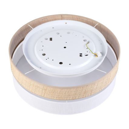 Plafonnier LED SIRJA BOHO — 36 W, 230 V, 4000 K, Ø 45 cm — beige/blanc