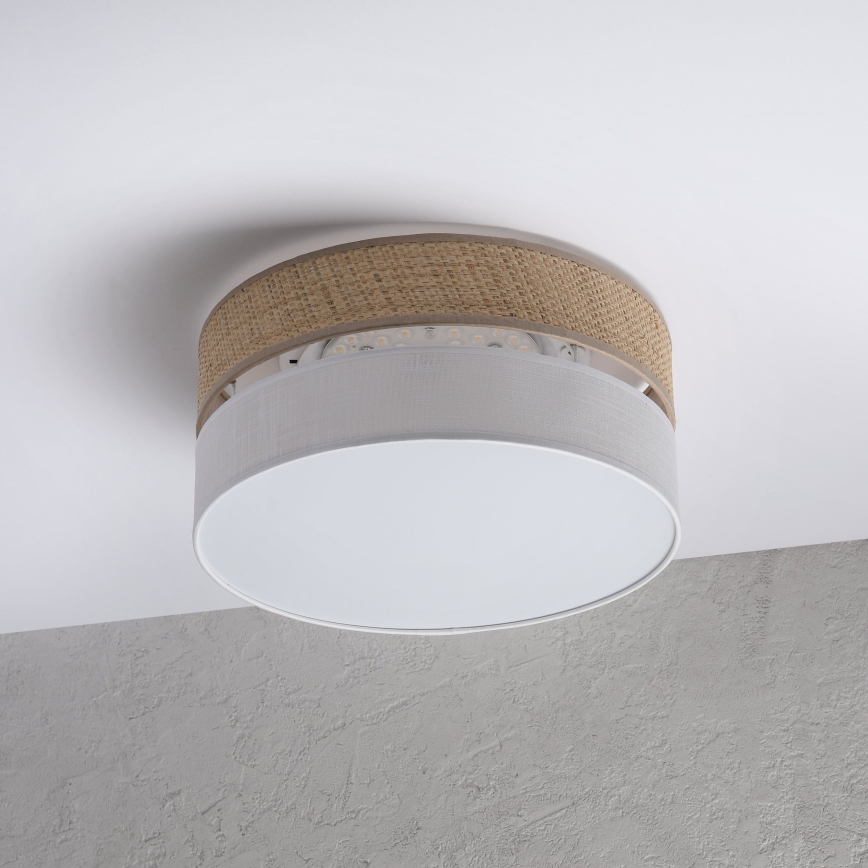 Plafonnier LED SIRJA BOHO LED/20W/230V 4000K Ø 35 cm beige/blanc