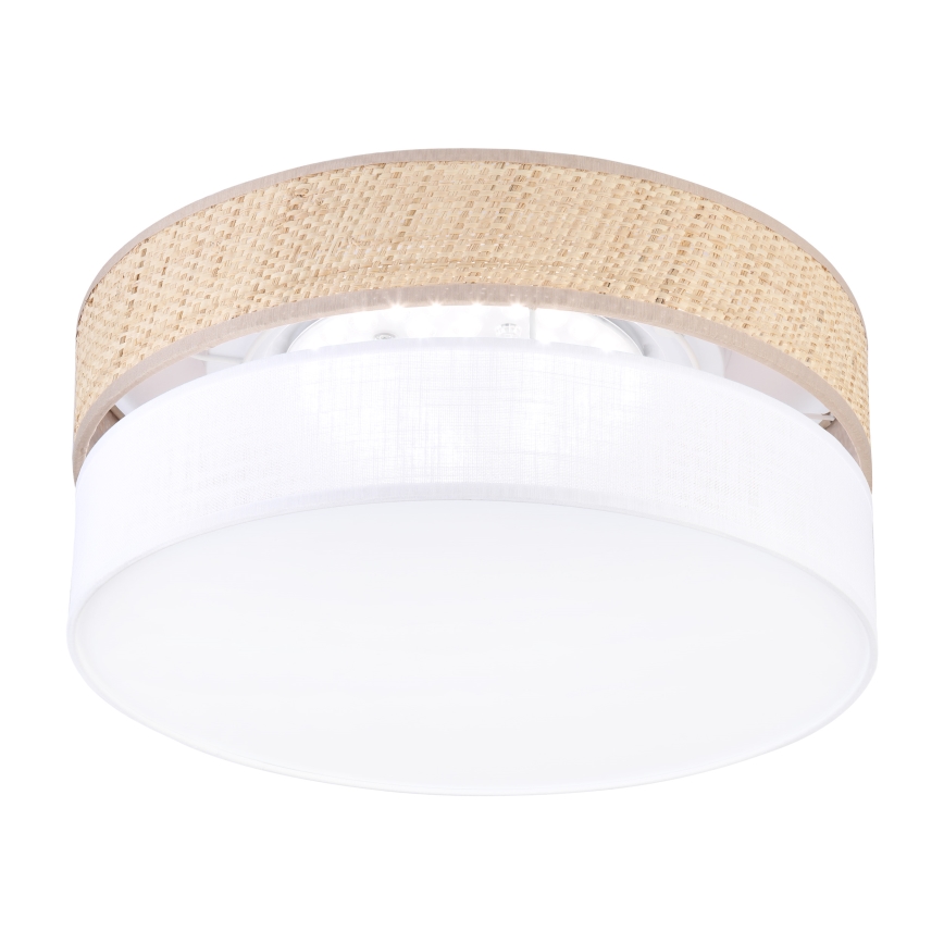 Plafonnier LED SIRJA BOHO LED/20W/230V 4000K Ø 35 cm beige/blanc