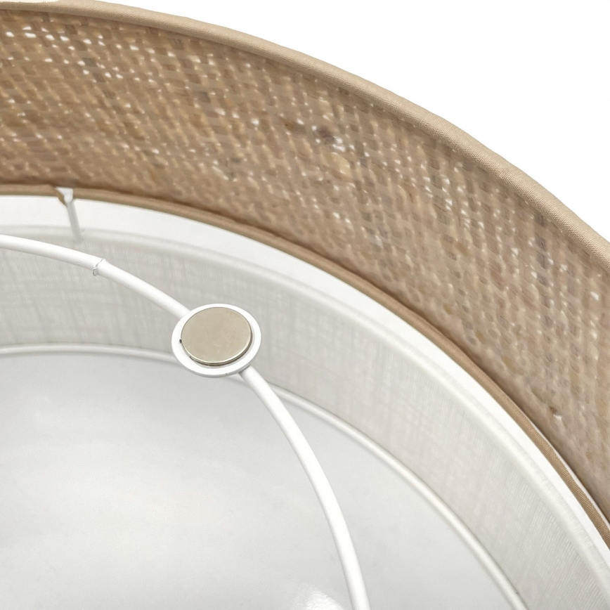 Plafonnier LED SIRJA BOHO LED/20W/230V 4000K Ø 35 cm beige/blanc