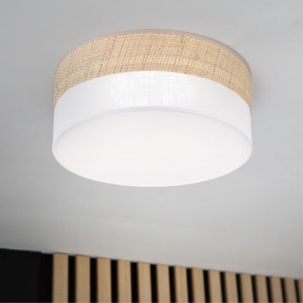 Plafonnier LED SIRJA BOHO/20W/230V/4000K Ø 35 cm beige/blanc