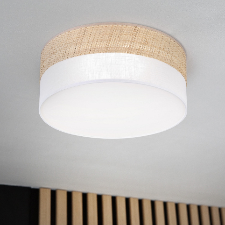 Plafonnier LED SIRJA BOHO/20W/230V/4000K Ø 35 cm beige/blanc