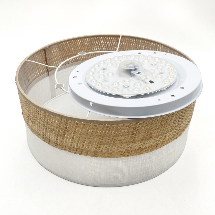 Plafonnier LED SIRJA BOHO/20W/230V/4000K Ø 35 cm beige/blanc
