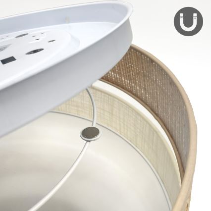 Plafonnier LED SIRJA BOHO LED/20W/230V 4000K Ø 35 cm beige/crème