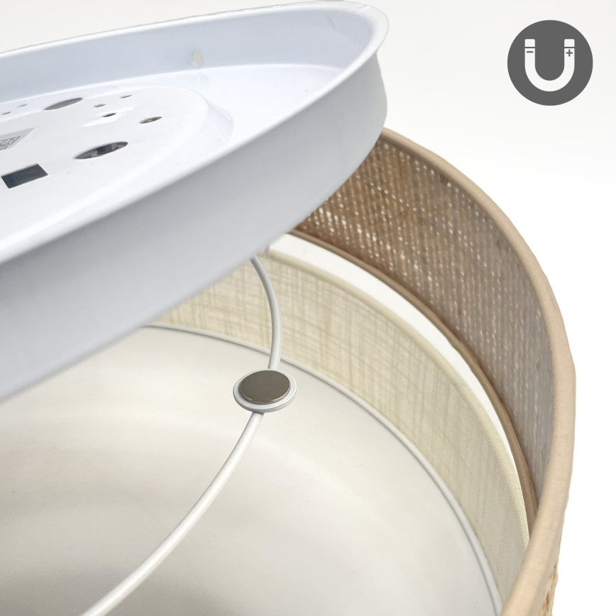 Plafonnier LED SIRJA BOHO LED/20W/230V 4000K Ø 35 cm beige/crème