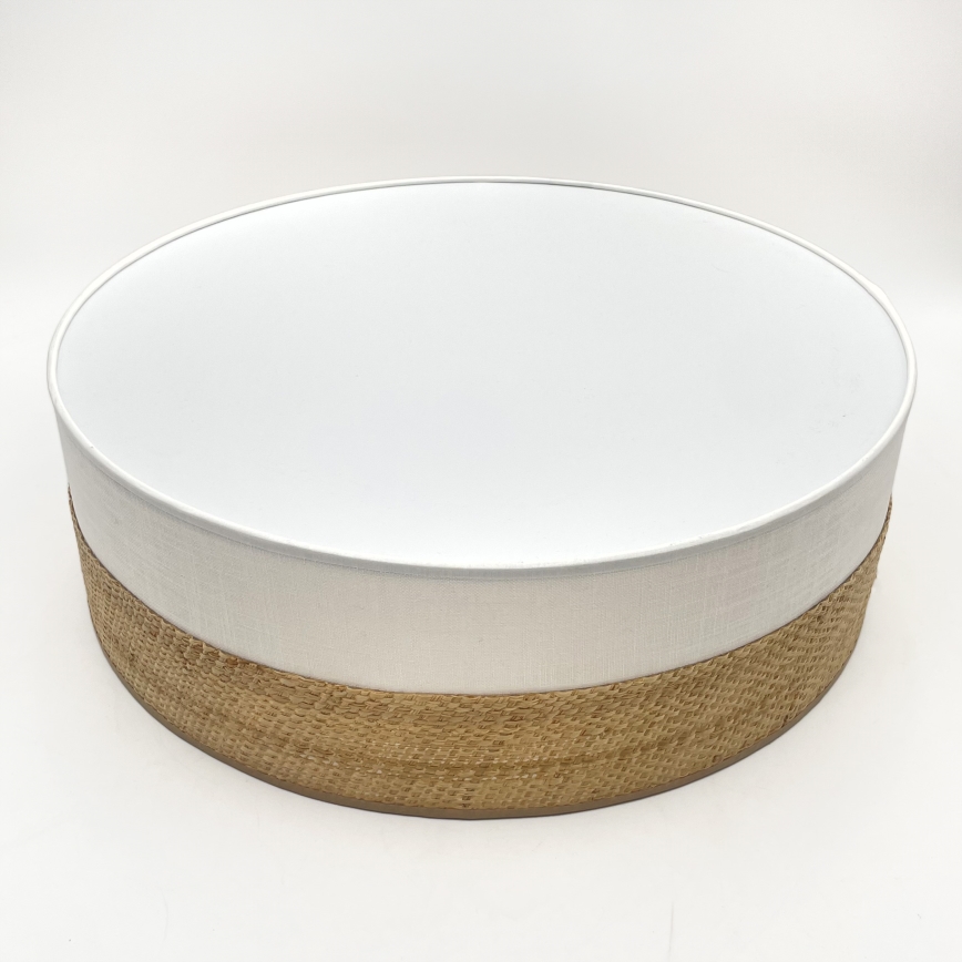 Plafonnier LED SIRJA BOHO, 36 W, 230 V, 4000 K, Ø 45 cm, beige/blanc