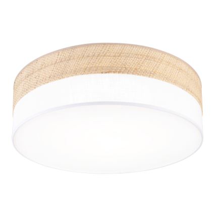 Plafonnier LED SIRJA BOHO, 36 W, 230 V, 4000 K, Ø 45 cm, beige/blanc