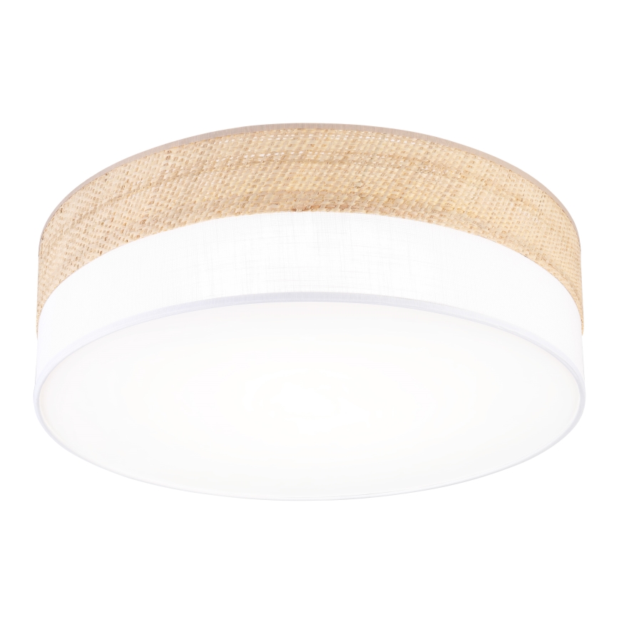 Plafonnier LED SIRJA BOHO, 36 W, 230 V, 4000 K, Ø 45 cm, beige/blanc