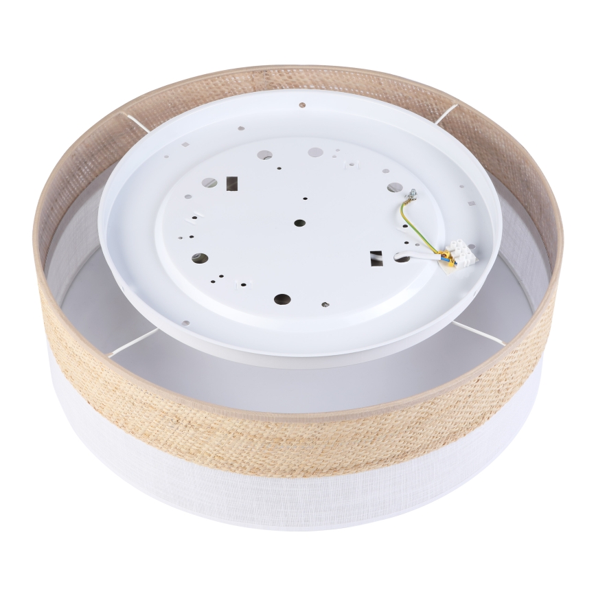 Plafonnier LED SIRJA BOHO, 36 W, 230 V, 4000 K, Ø 45 cm, beige/blanc