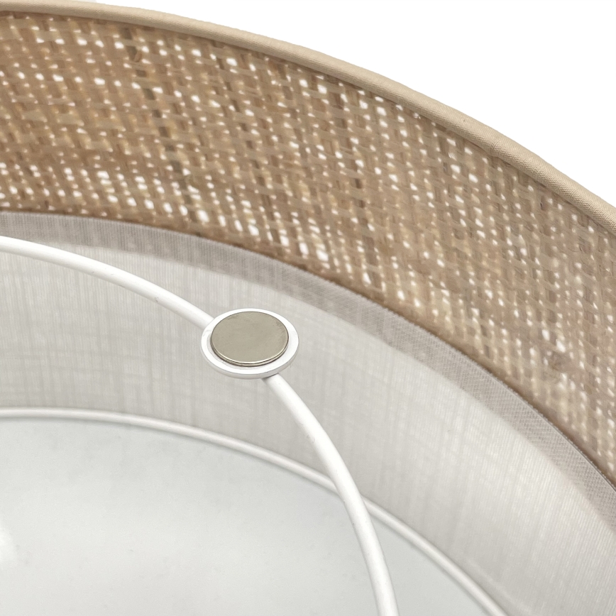 Plafonnier LED SIRJA BOHO, 36 W, 230 V, 4000 K, Ø 45 cm, beige/blanc