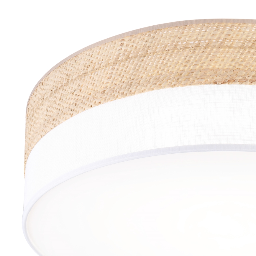 Plafonnier LED SIRJA BOHO, 36 W, 230 V, 4000 K, Ø 45 cm, beige/blanc