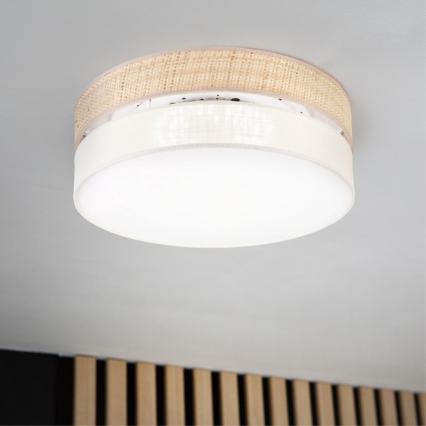 Plafonnier LED SIRJA BOHO, 36 W, 230 V, 4000 K, Ø 45 cm, beige/crème
