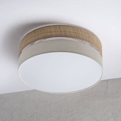 Plafonnier LED SIRJA BOHO, 36 W, 230 V, 4000 K, Ø 45 cm, beige/crème
