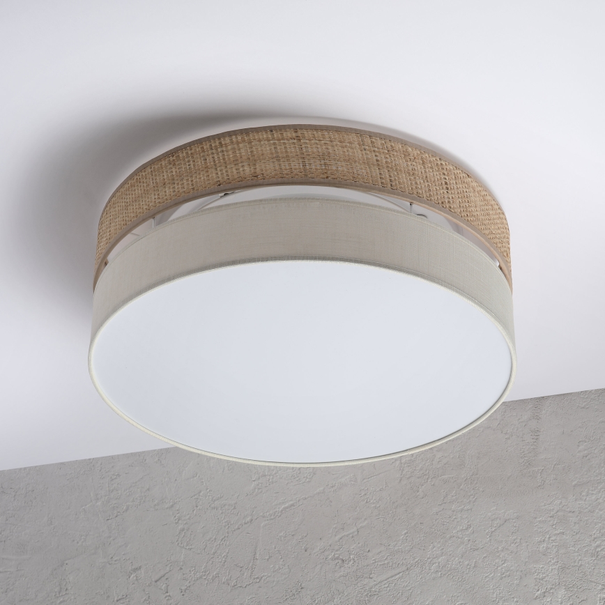 Plafonnier LED SIRJA BOHO, 36 W, 230 V, 4000 K, Ø 45 cm, beige/crème