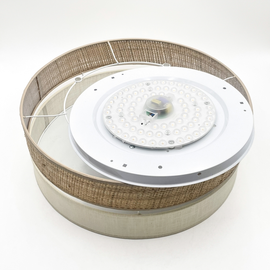 Plafonnier LED SIRJA BOHO, 36 W, 230 V, 4000 K, Ø 45 cm, beige/crème