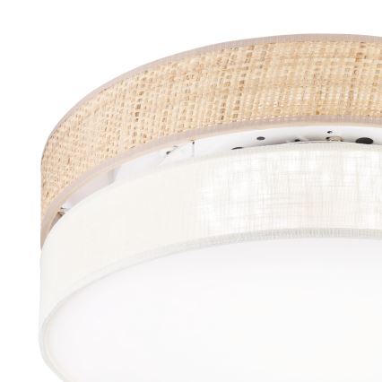Plafonnier LED SIRJA BOHO, 36 W, 230 V, 4000 K, Ø 45 cm, beige/crème